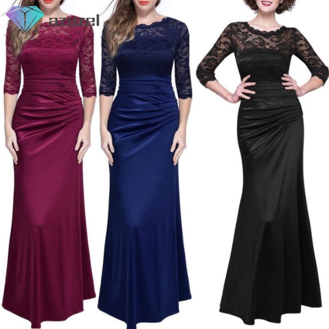 lace sleeve formal dress