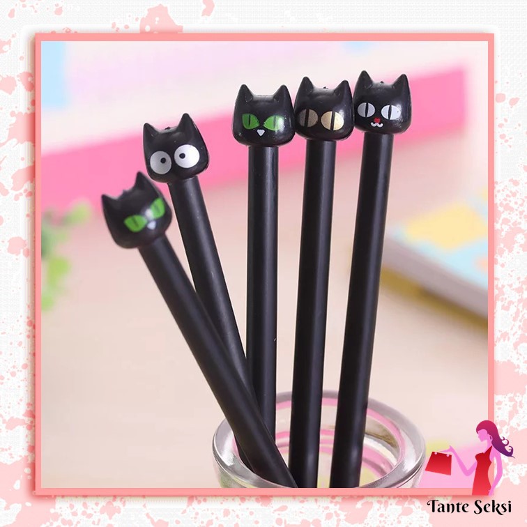 

Bolpoin Ballpoint Lucu Unik ATK Sekolah Alat Tulis Pulpen Gel Karakter Cat Devil 0.38mm Pen Pena