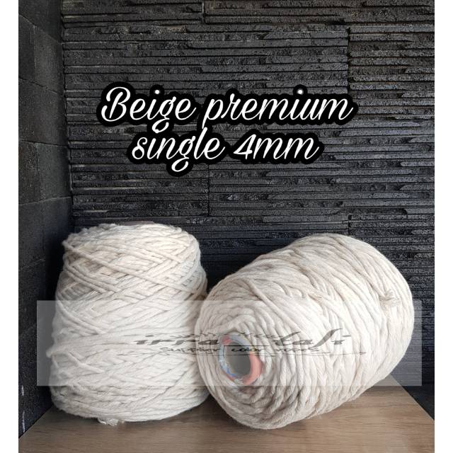 Tali katun single || Beige premium 1 kg