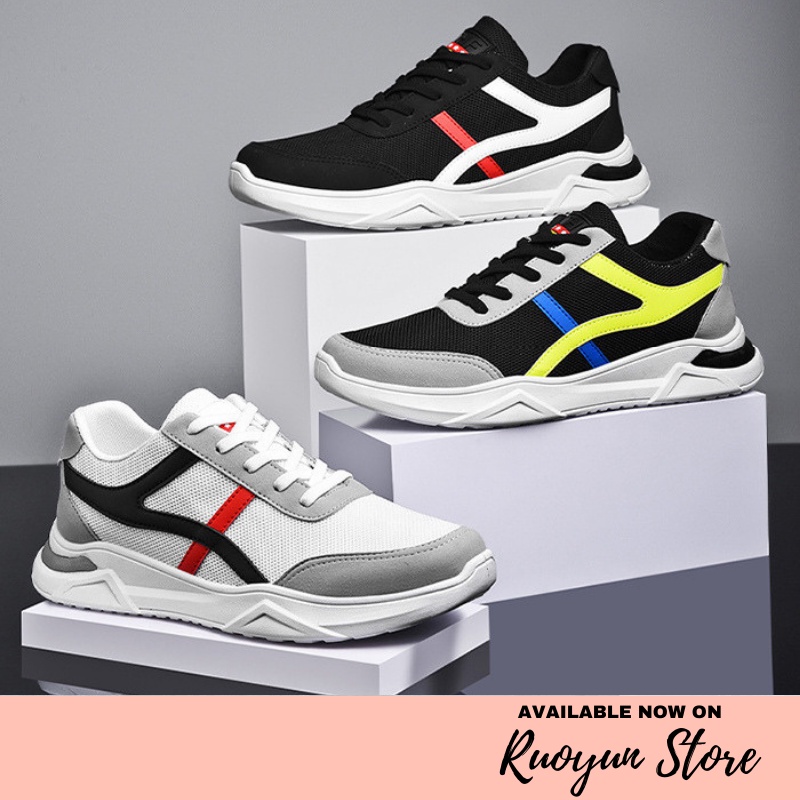 RYX - Vivd Stripe Sepatu Sneakers Tali Pria Fashion Casual (NO BOX) - Ori Import