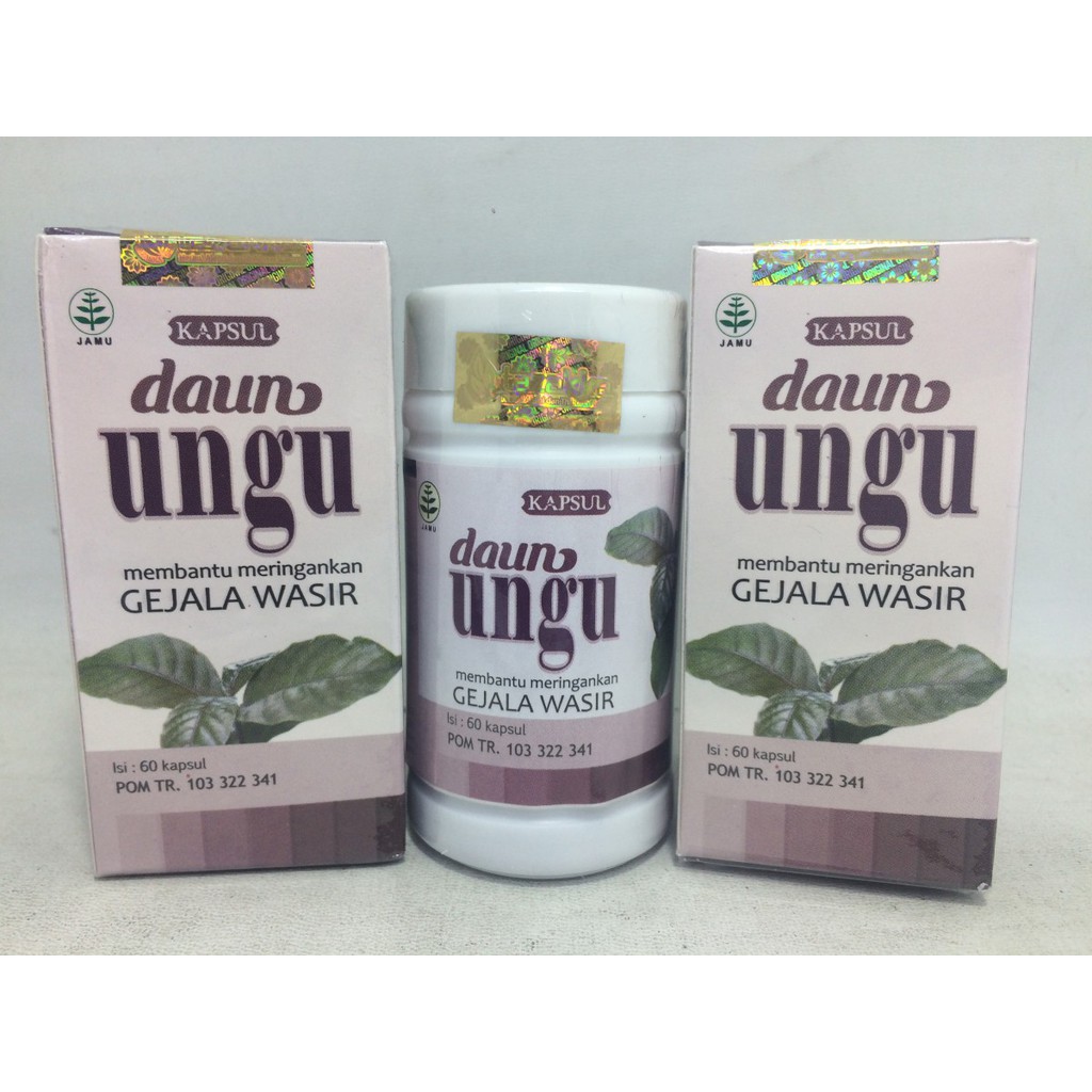 Obat Wasir - Kapsul Daun Ungu - Obat Herbal Wasir Ambeien Ambeyen