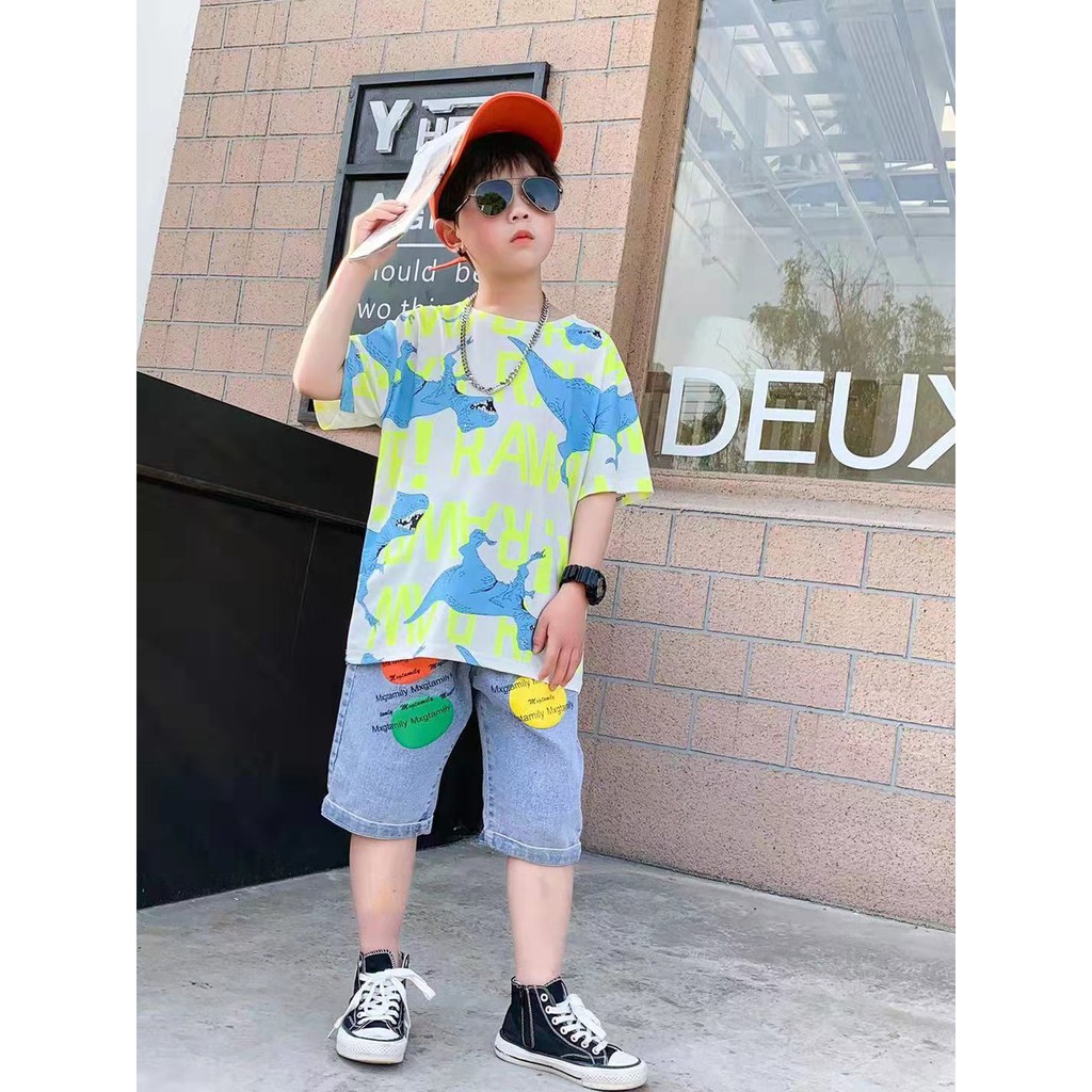 Kaos T-shirt  Anak Laki Laki Lengan Pendek Yang Keren dan Bernapas Style Casual import 1-4 tahun-6