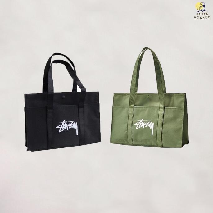 Totebag stussy appendix japan green military TERPOPULER