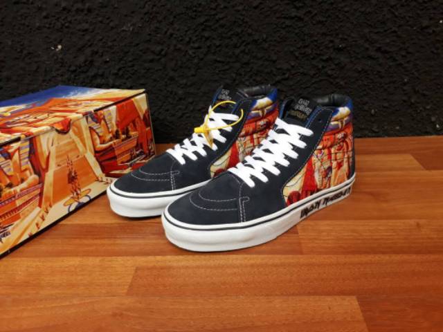 VANS SK8 HI IRON MAIDEN POWER SLAVE STV NAVY PREMIUM BNIB MADE IN CHINA Waffle ICC  40/41/42/43/44