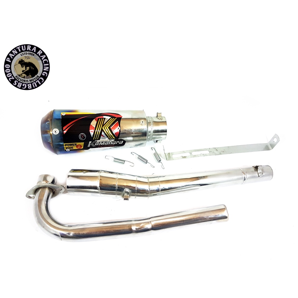 Knalpot Kawahara Bluemoon Jupiter Z Vega Supra 110 Old Grand Smash Shogun leher crom