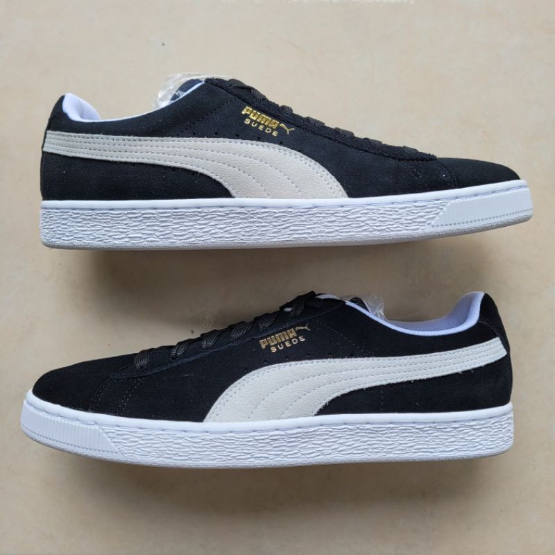 sepatu puma suede classic black white bnib original