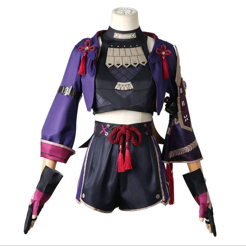 【Wetrose】 Genshin Impact Kuki Shinobu Shinobi Ninja Cosplay Costume Set