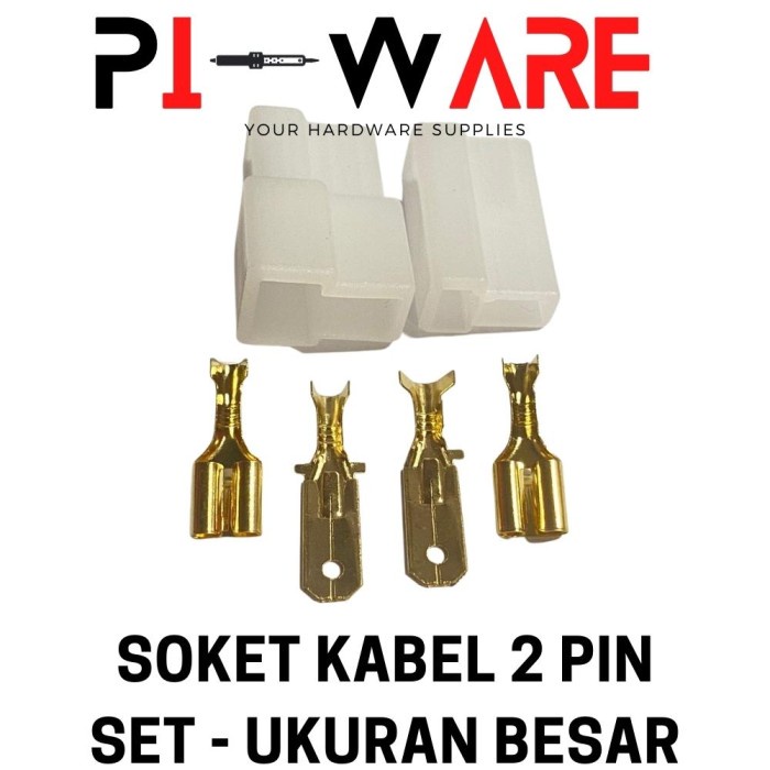 Connector Motor Skun Besar 2mm 2 Pin 2P Plus Skun Set Soket Konektor