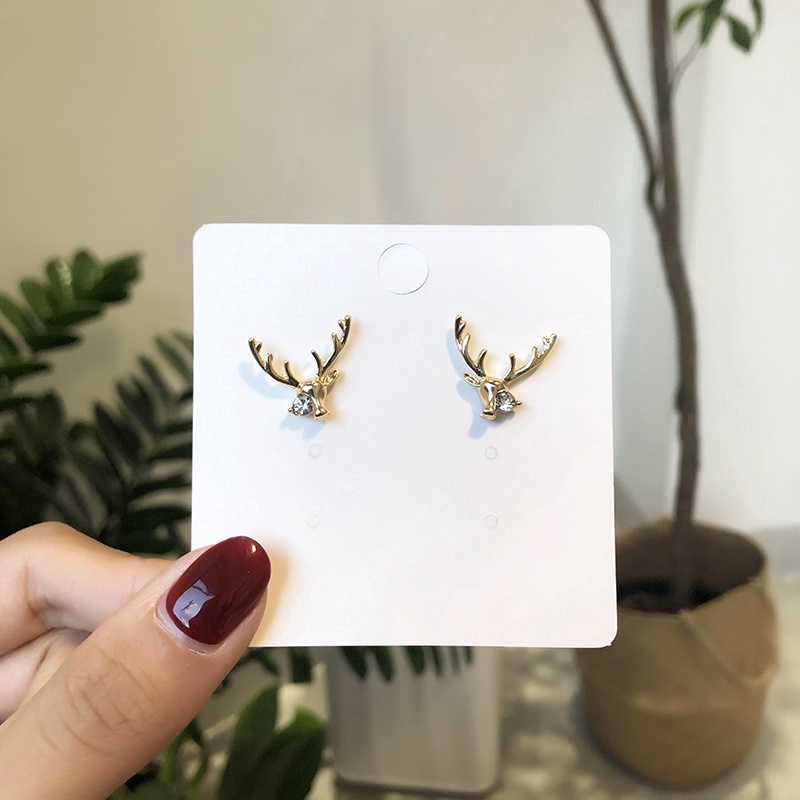 Anting Tusuk Sterling Silver 925 Model Rusa Kecil Gaya Korea Untuk Wanita