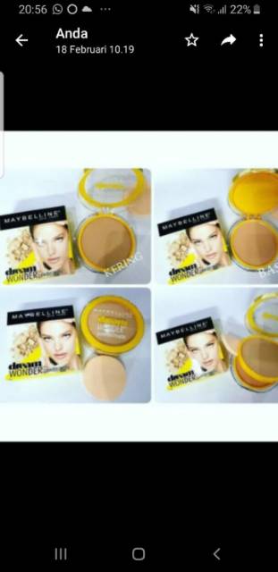 ( 12 PCS) BEDAK MAYBELLINE (KUNING)