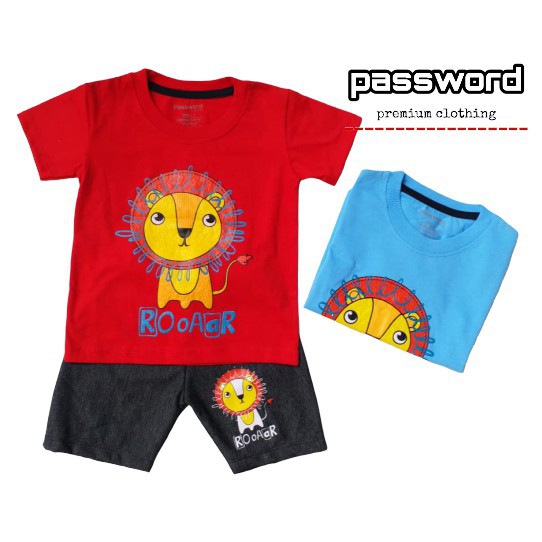 plazababyku FF1 PASSWORD CALL ME LION Setelan Anak 1 - 7 Tahun Baju Anak BerKualitas