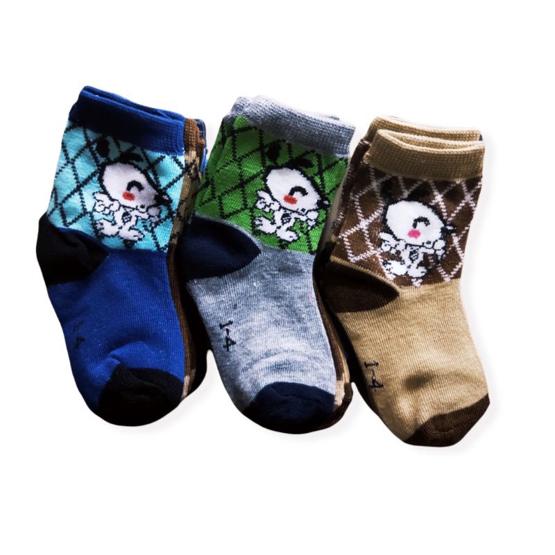 kaos kaki anak lucu usia bayi 0-6 bulan, anak ana 1-8 tahun motif random