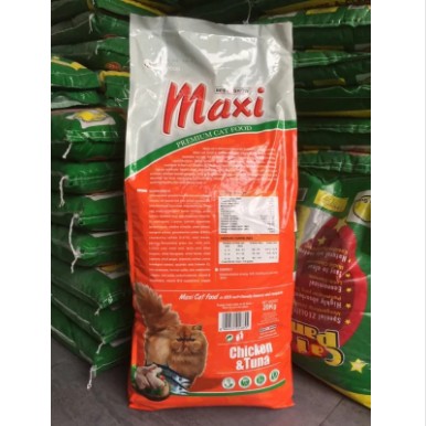 Makanan Kucing MAXI Chicken &amp; Tuna Cat Food Karungan 20kg 20 kg