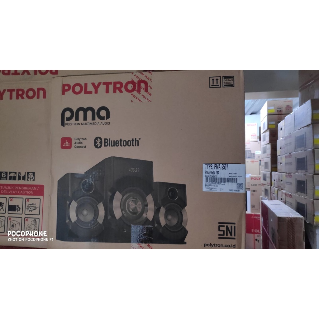 POLYTRON SPEAKER AUDIO PMA 9507 PMA9507 SUPER BASS BLUETOOTH FM RADIO