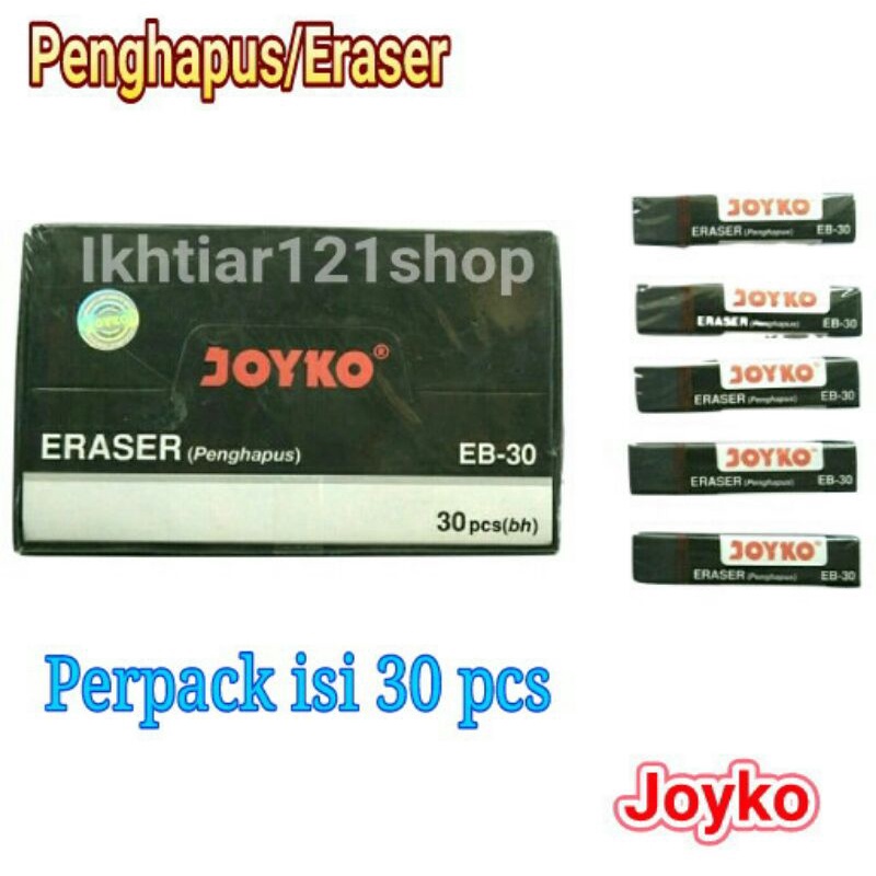 

Penghapus Pensil/Eraser Joyko EB-30 perpack isi 30 pcs