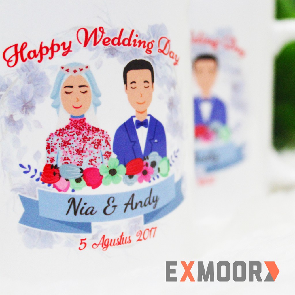 Kado Pernikahan Mug Couple Model Hijab