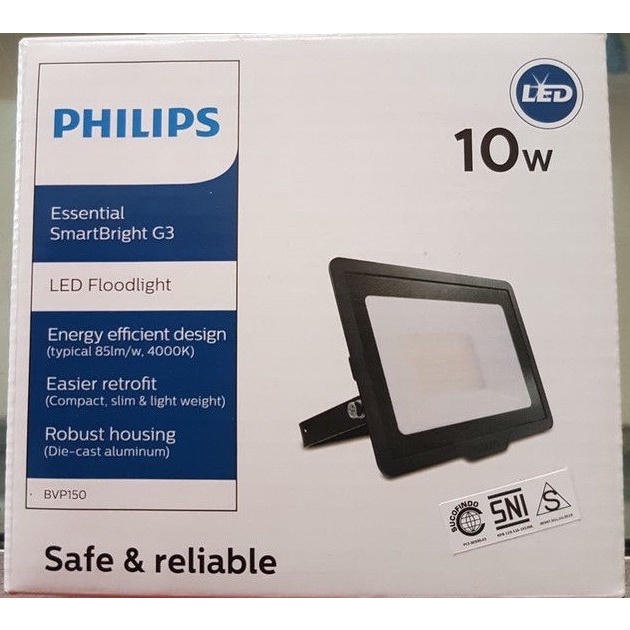 PHILIPS BVP150 G2 Essential SmartBright Lampu Sorot LED 10W