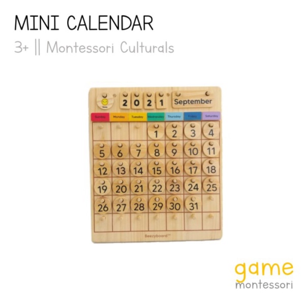 

Game Montessori X Beezyboard Mini Montessori Calendar - Rainbow Indo Murah