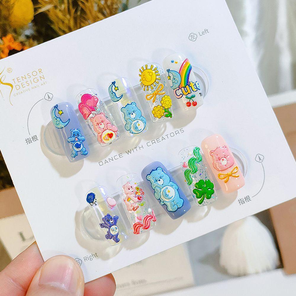 Mxbeauty Kartun Stiker Kuku Warna-Warni Cinta Hati Hatsune Miku Self Adhesive Nail Art Dekorasi