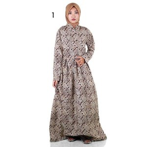 Gamis Muslim Batik I Busana Muslim Wanita Gamis Batik Syar'i Alya