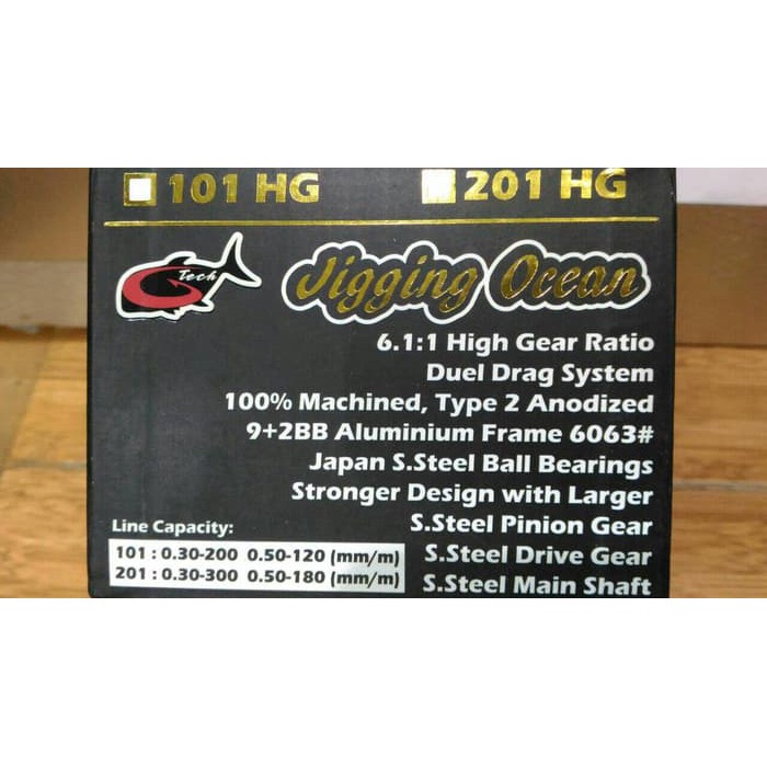 Terbaru Reel G Tech Jigging Ocean 201HG