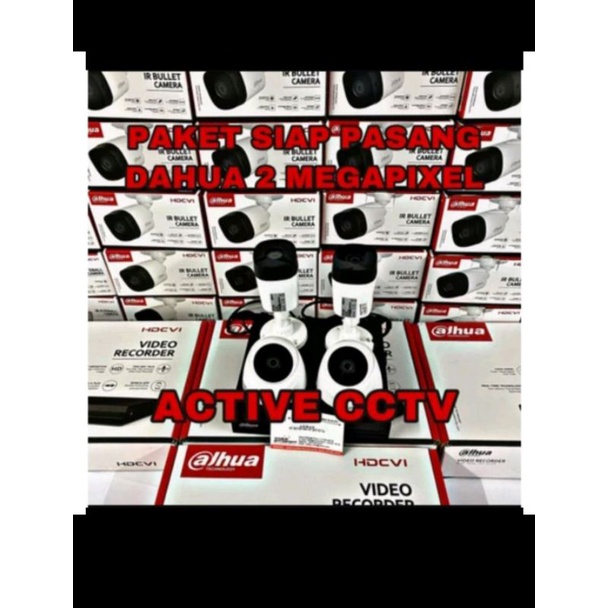 PAKET KAMERA CCTV DAHUA 2MP 4 CAMERA 4 CH CHANNEL 1080p TANPA HDD