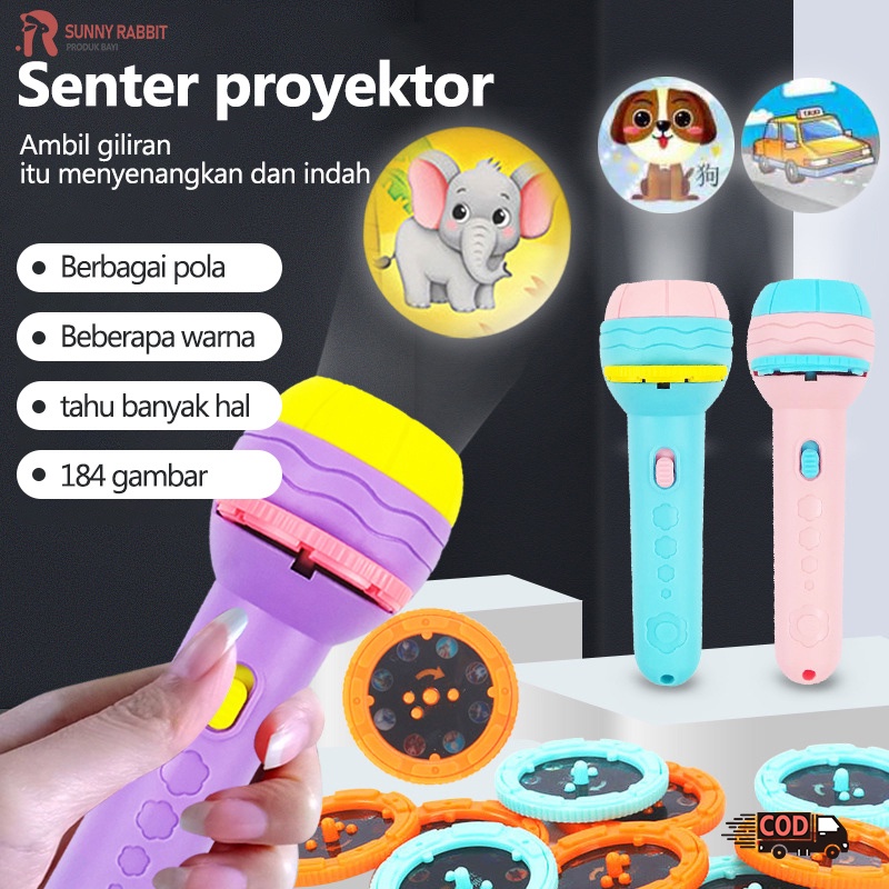 Mainan proyektor anak/Mainan Anak Senter Proyektor/Senter mainan anak/Senter proyeksi multi-pola (B214)