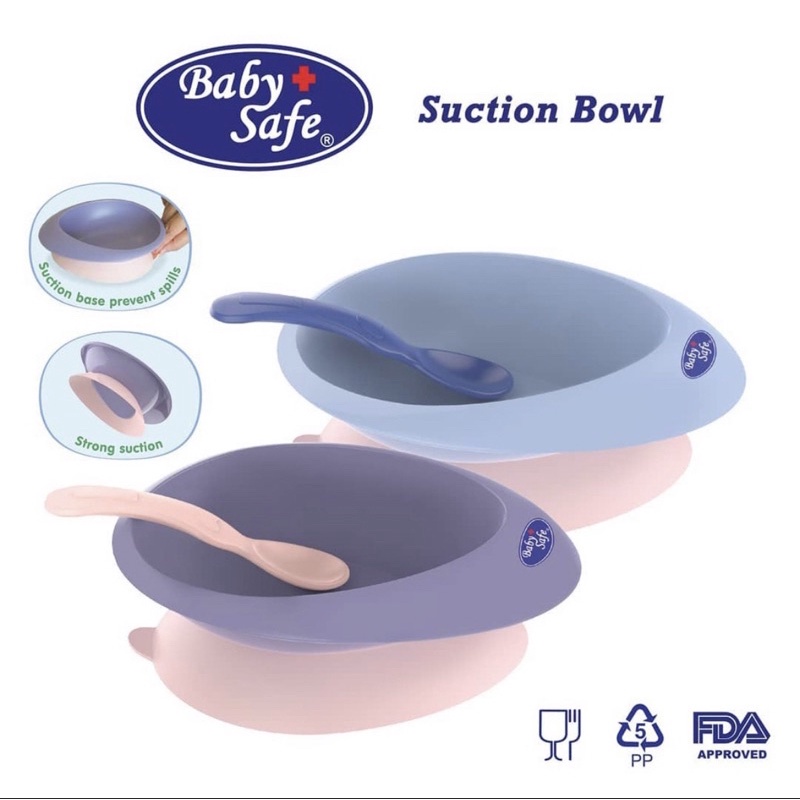 Baby Safe Suction Bowl With Spoon B354 / Mangkok Bayi Anti Tumpah