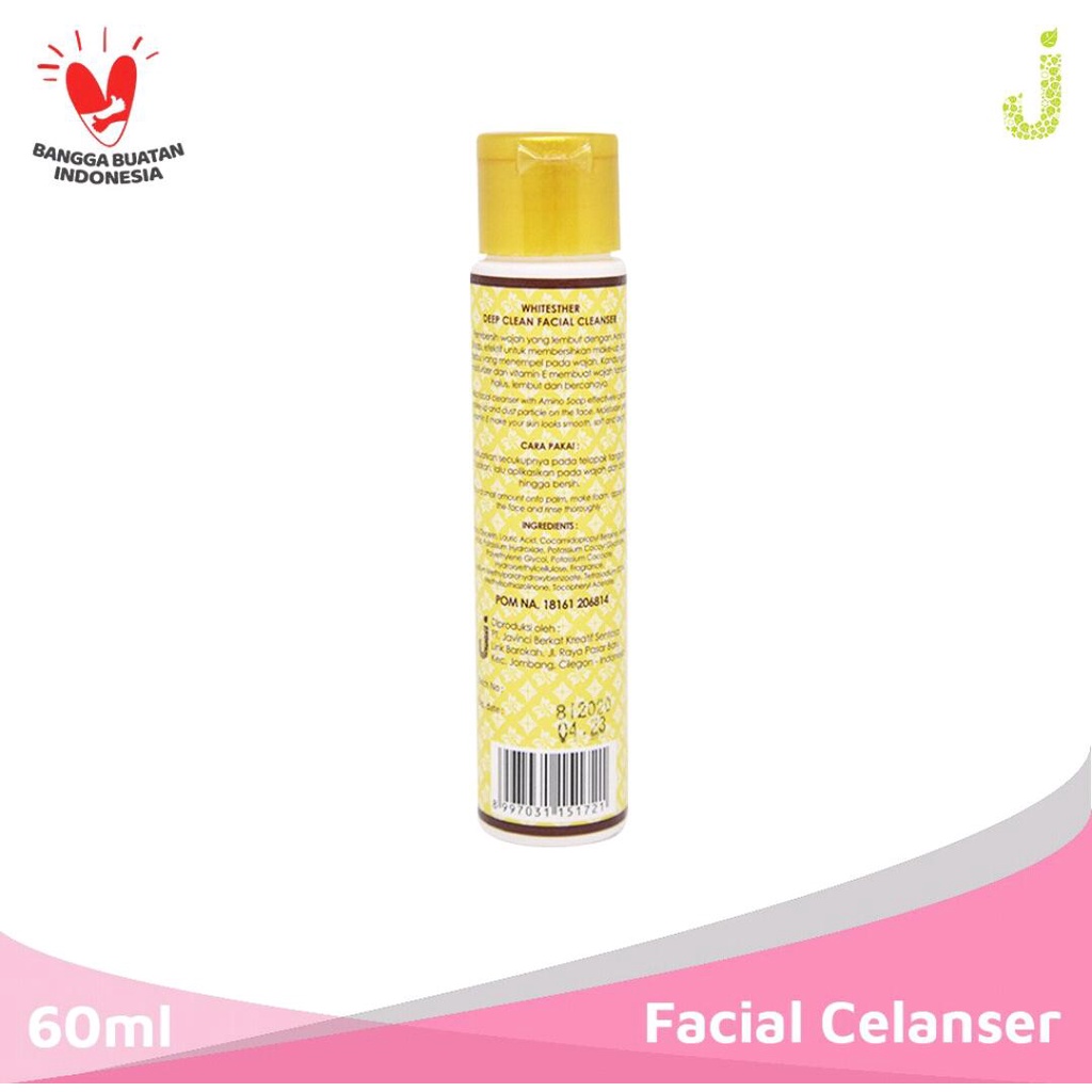 Whitesther Deep Clean Facial Cleanser 60ml (WDFC) untuk Membersihkan Wajah