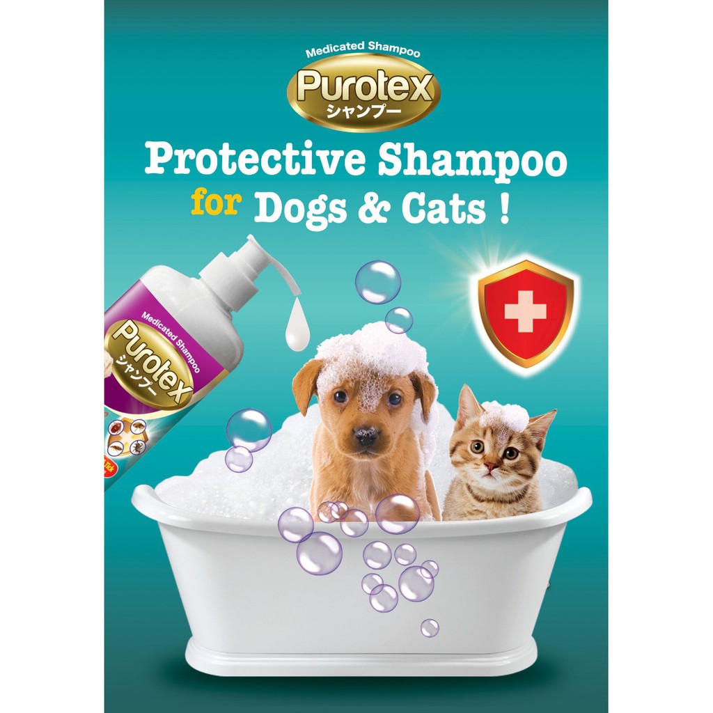 Shampoo Kucing Anjing PUROTEX - Anti Flea &amp; Tick  - 500 ML (Medicated Shampoo)