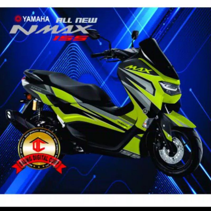 stiker Decal new nmax 2020 hijau stabilo