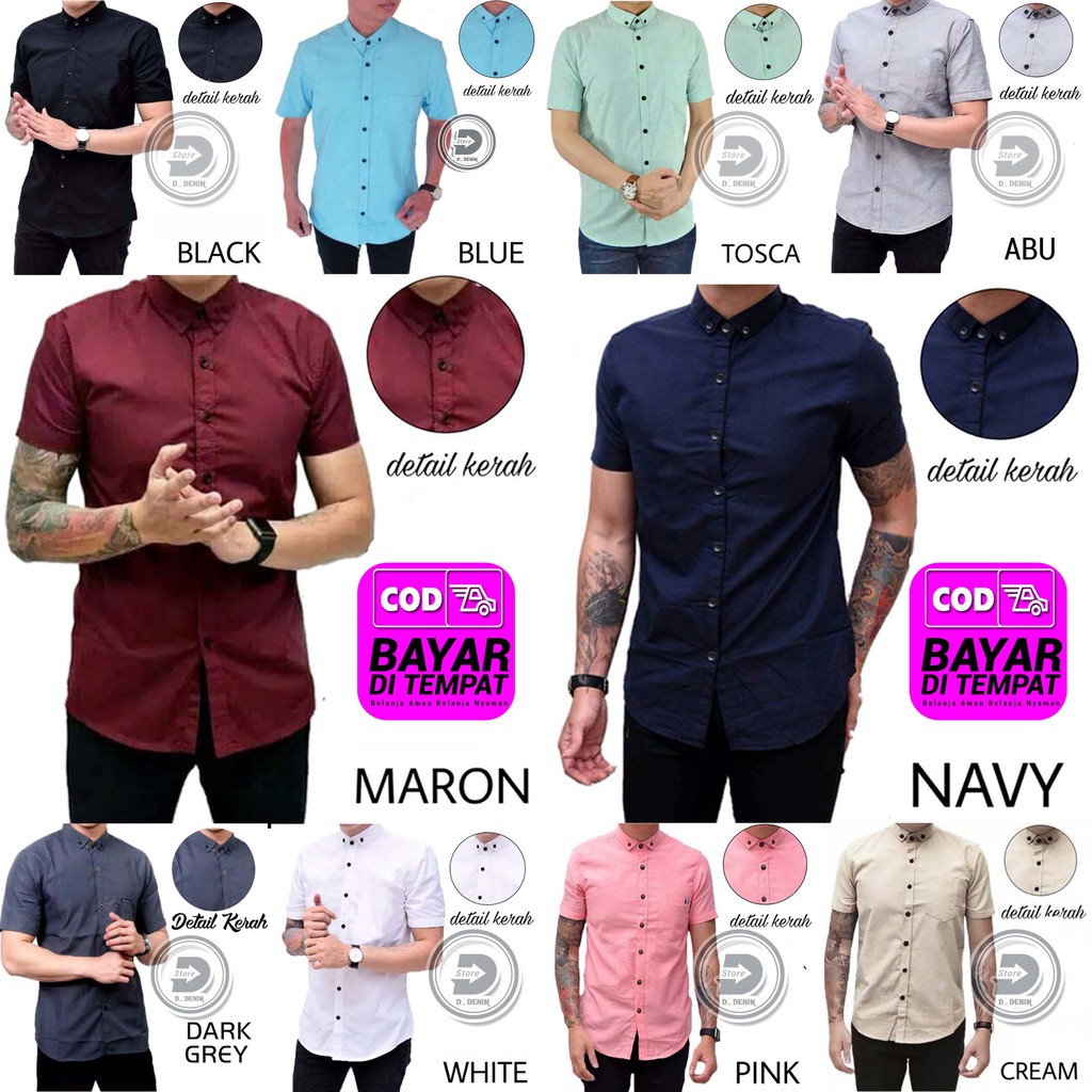 KEMEJA COWOK LENGAN PENDEK / PAKAIAN REMAJA / BAJU PRIA