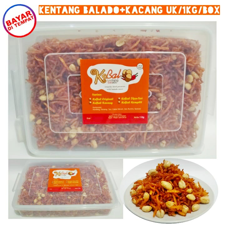 

KRIUK KENTANG BALADO MUSTOFA MIX KACANG UK. 1Kg KENTANG RENYAH KRIPIK KRIUK