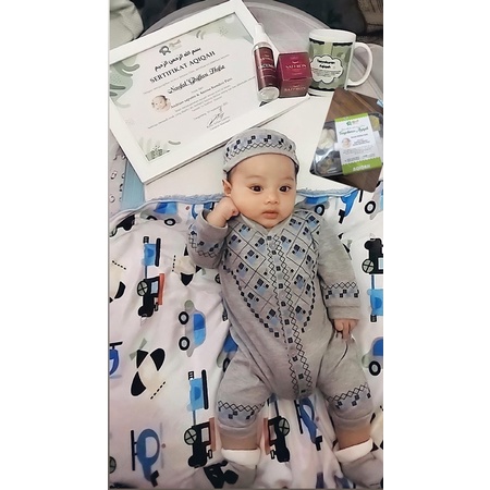 baju koko bayi anak laki laki baju koko newborn Koko jumper baju muslim anak bayi newborn 0-12 bulan MIRU ABBY ABID EL baju koko bayi anak cowo balita aqiqah