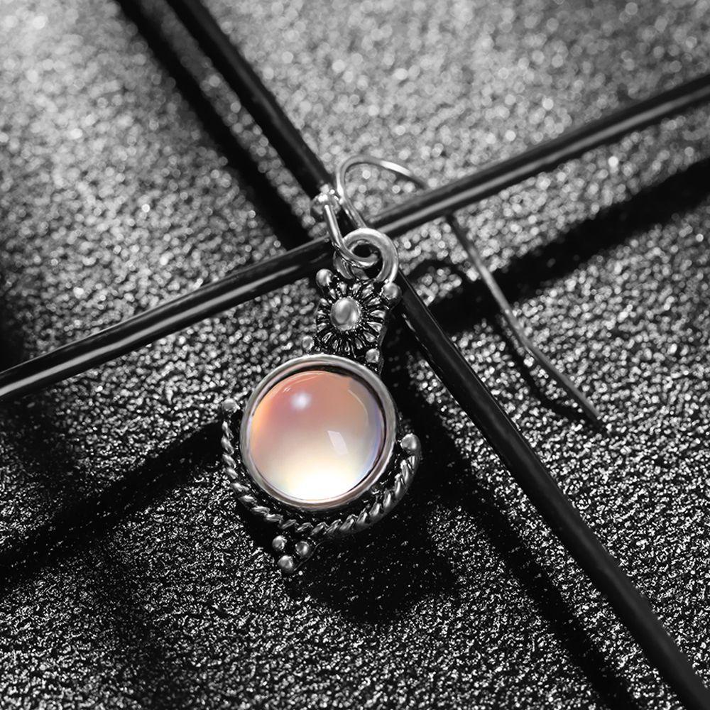 Preva Anting Juntai Anting Perhiasan Pengantin Hadiah Ulang Tahun Vintage Rainbow Moonstone