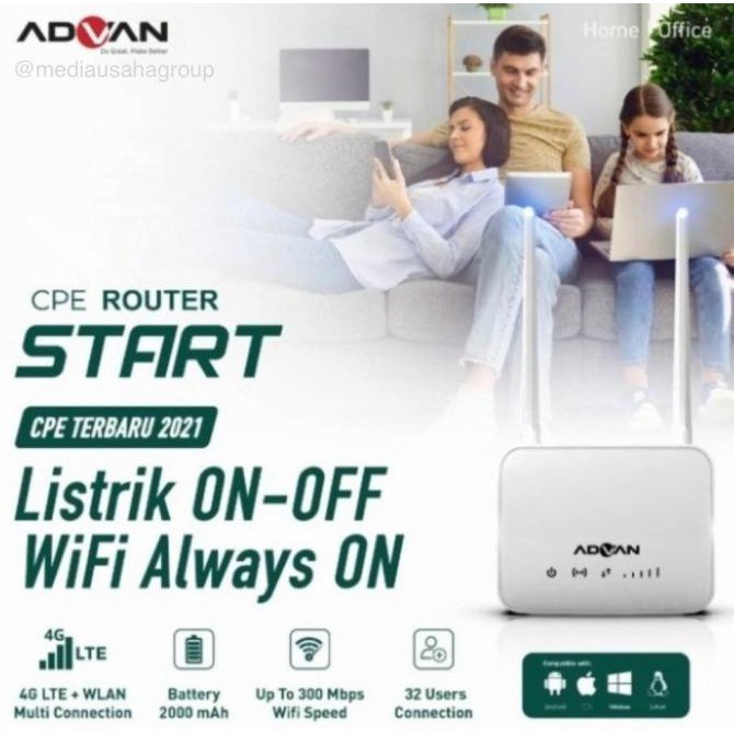 Advan Cpe Router Start Modem Wifi Always On 4G Cisiimart