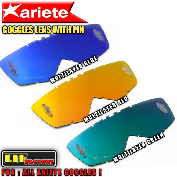 ARIETE ADRENALINE - MUDMAX - RC FLOW - RIDING CROW Goggle Lens With Pins - Lensa Kacamata Motocross