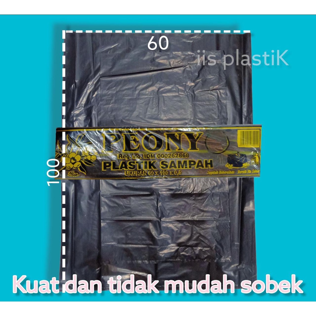 trash bag/plastik sampah, plastik hitam jumbo 60x100x0.5 dan 90x120x0.8