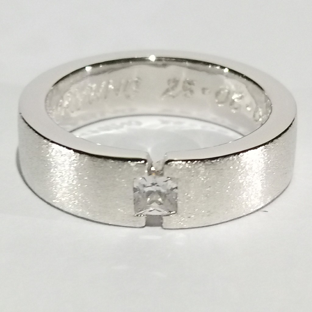 Garansi Silver Asli Cincin Perak Kasual Handmade Kawin Tunangan Nikah Gratis Tulis Ukir Nama Id113