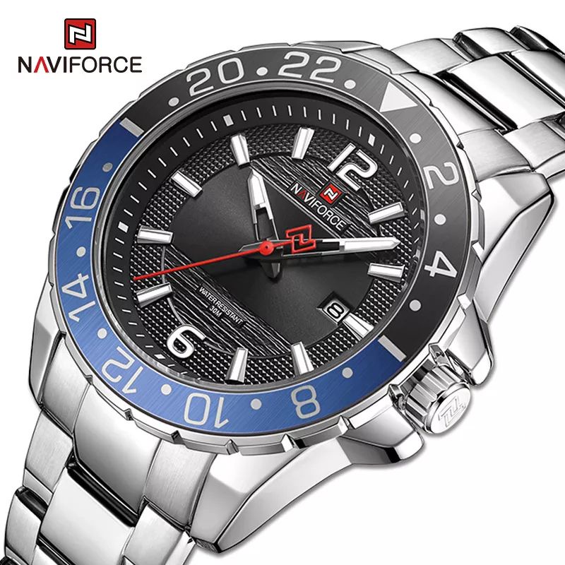 JAM TANGAN PRIA CASUAL TERBARU MEREK NAVIFORCE NF-9192 SS 5
