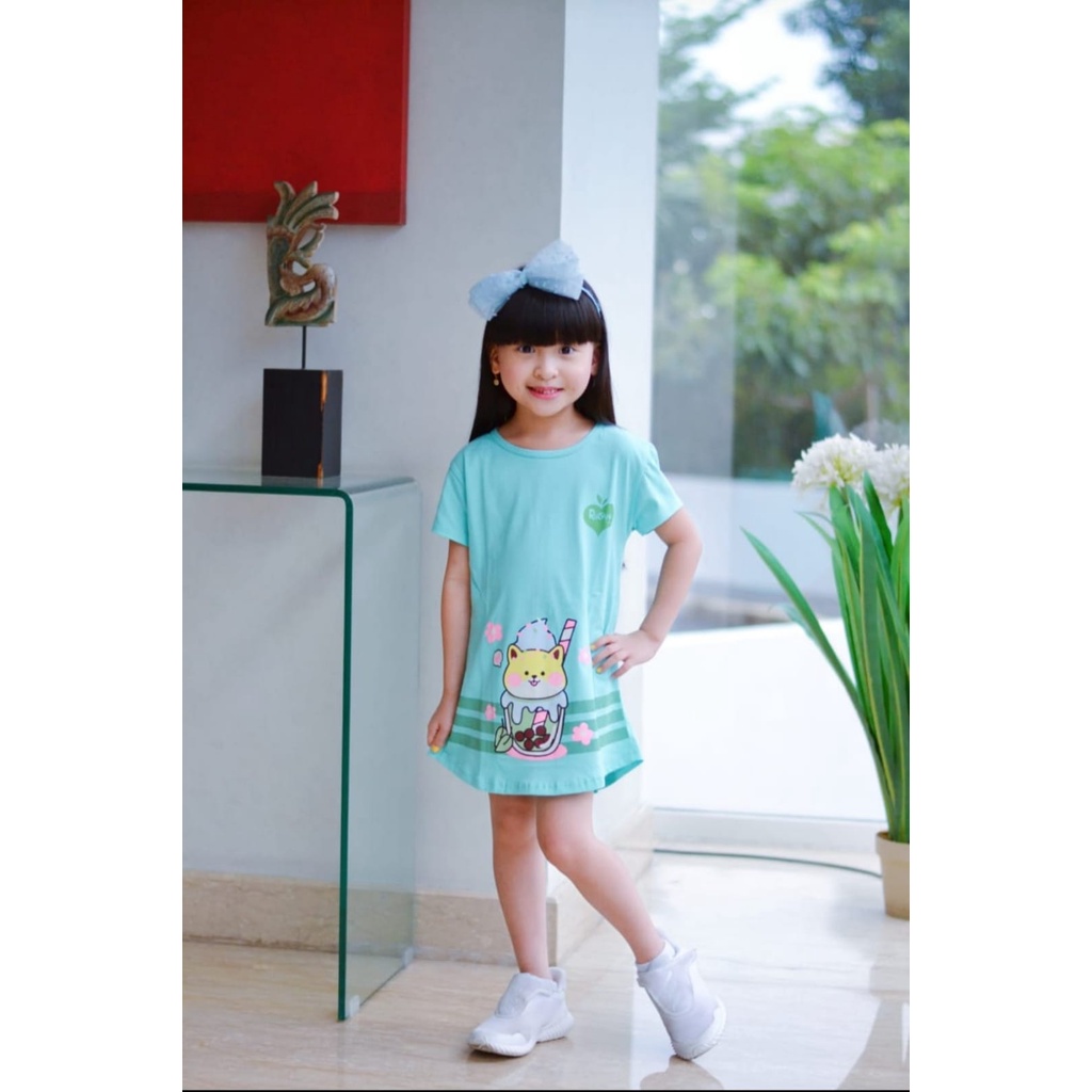 Baju Anak Perempuan - Tunik Anak - Baju Tangan Pendek Anak - Dress Anak - Joyashuz