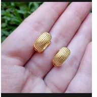 anting jepit ukir simple gold perhiasan wanita