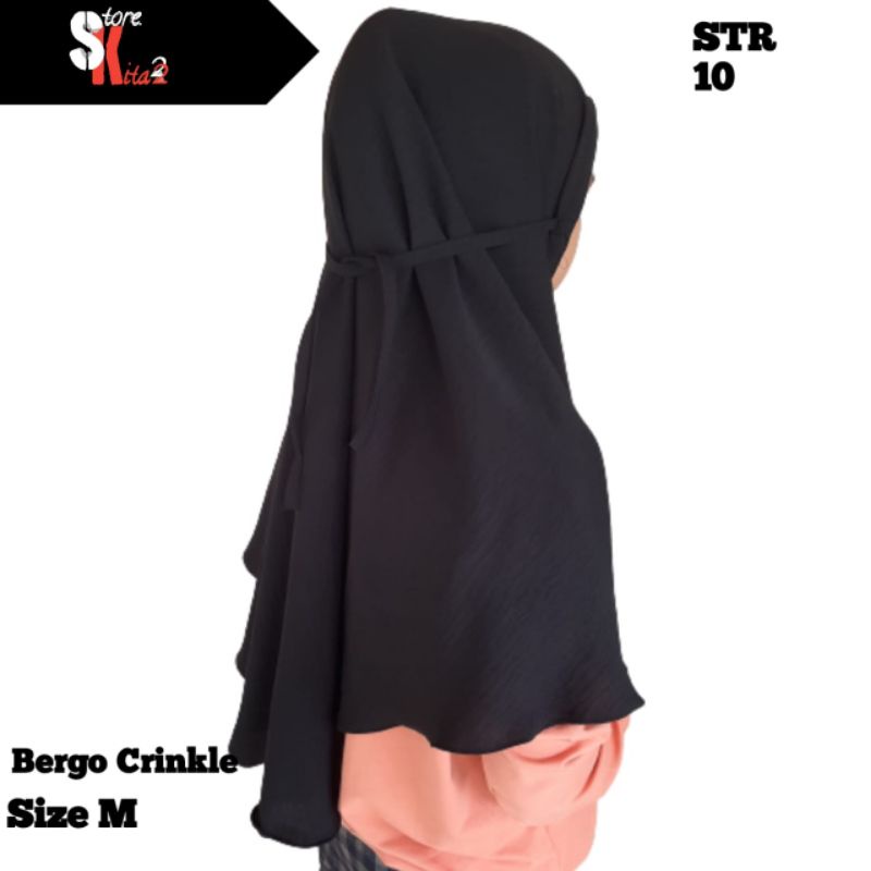 Bergo Crinkle Tanpa Pet // Premium // Bahan Adem dan Jatuh