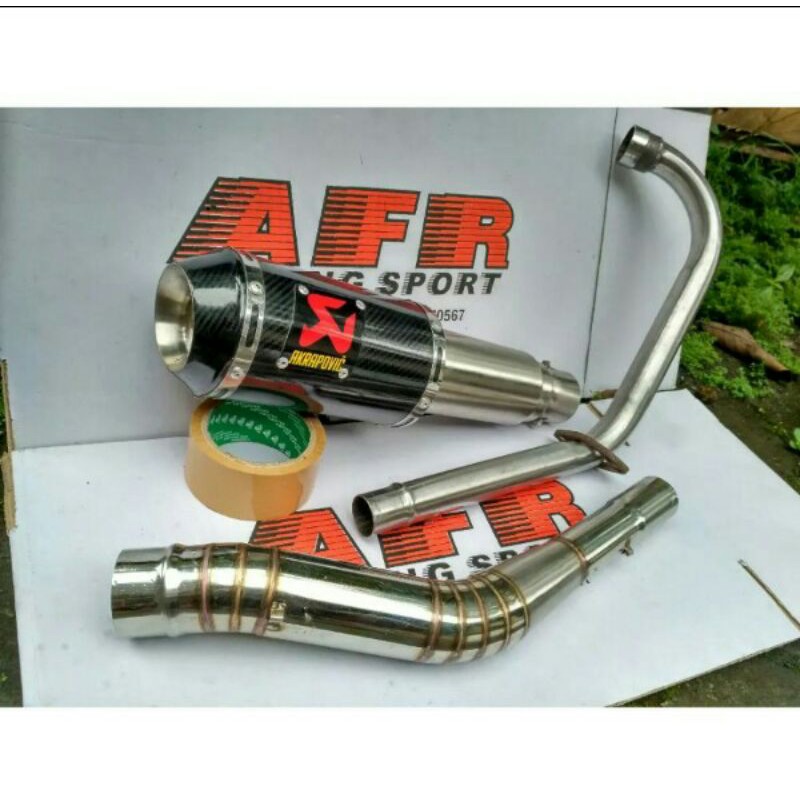 knalpot Akrapovic Lorenzo full system Vixion R15 CBR CB 150r