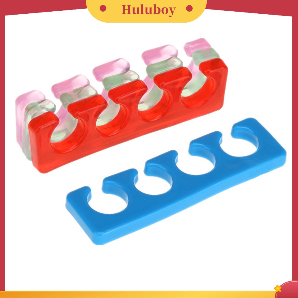 Huluboy Huluboy♡ 2pcs Pemisah Jari Kaki Bahan Silikon Lembut Untuk Manicure Pedicure