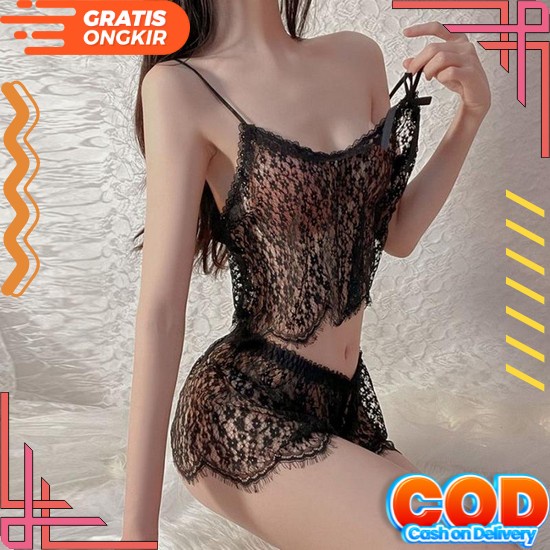 Baju Lingery Lingire Langerie Lenjeri Lingere Lingerlie Baju Tidur Wanita Hitam Sexy Hot Dewasa Prem
