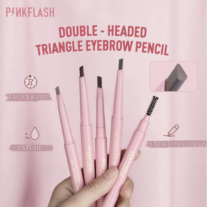 [ PINKFLASH ] OhMyEmoji Automatic Eyebrow Pencil Tahan Air Pigmen Pensil Alis PF013