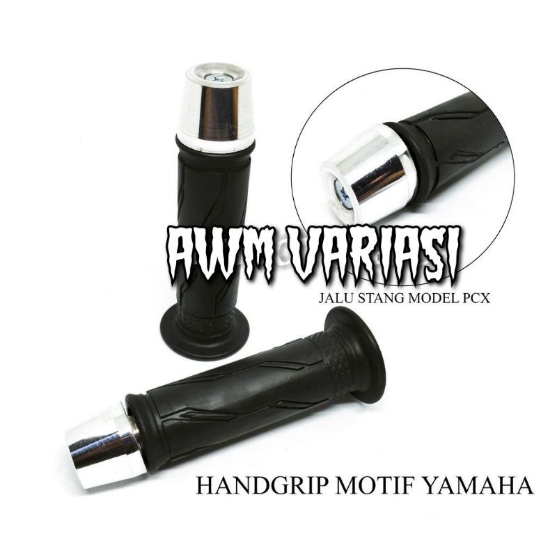 Handgrip Handfat model  Honda/Yamaha+Jalu Stang Pcx Mini crome Universal