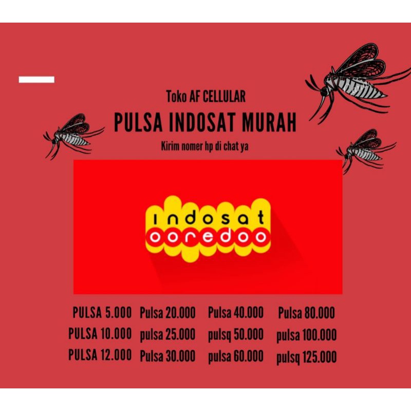 PULSA INDOSAT MURAHPengiriman cepat 1-10 menit pulsa mulai dari 25k-100k