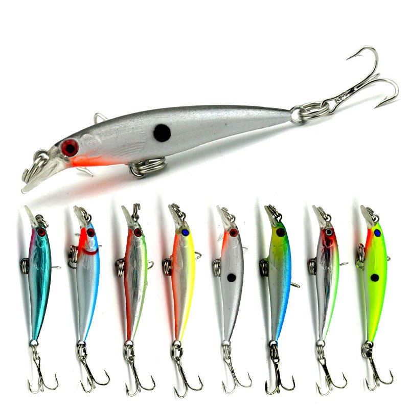 Wholesale HENGJIA 24Pcs/Lot Minnow Umpan Pancing 5cm 2.1g Swimbait Mini Fishing Lure Bass Ikan Bait